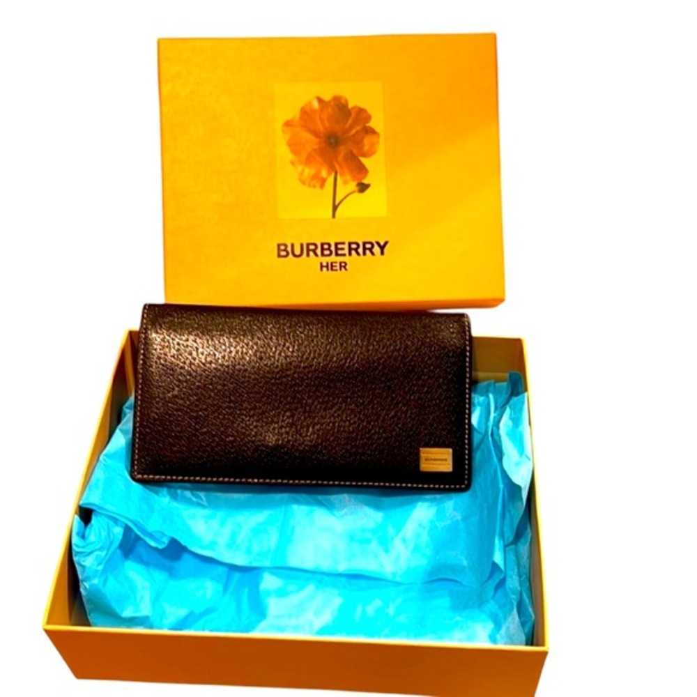 BURBERRY WALLET LEATHER IN BLACK NWOT MINT CONDITION
